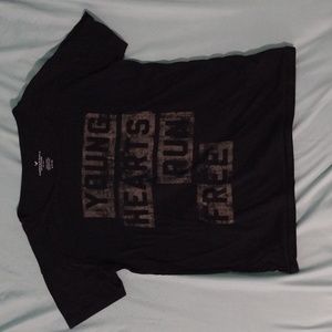 3 for 30 Soft Black "Young Hearts Run Free" T-Shirt from American Eagle